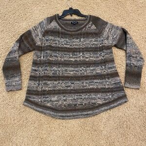 Two Sister Sweater M/L Woven in Browns and Grays